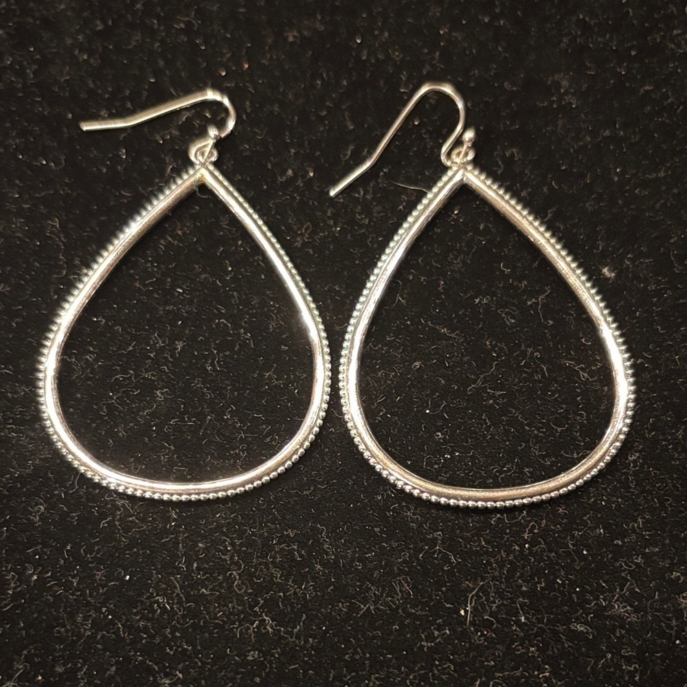 Elegant Silver Teardrop Earrings